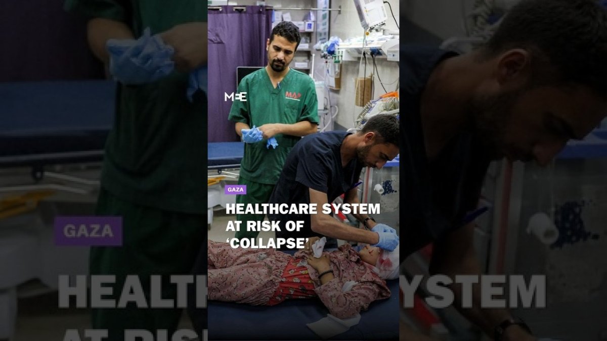 Palestinian medical staff in emergency conditions