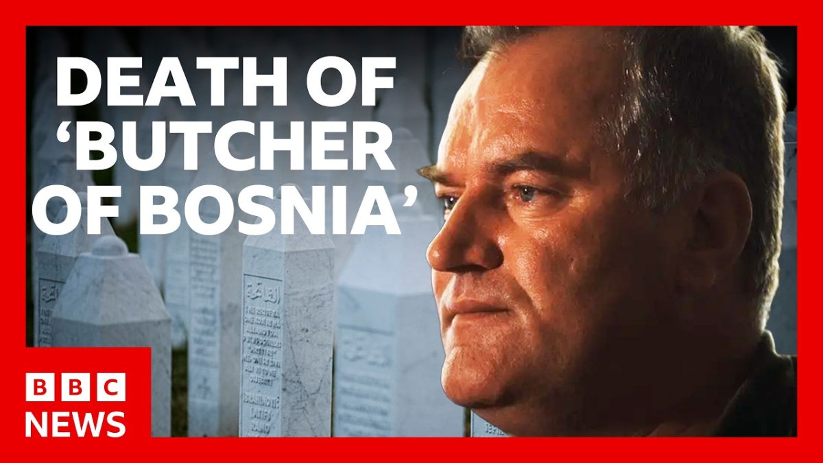 BBC News report on the death of Ratko Mladic, the Bosnian Serb war criminal