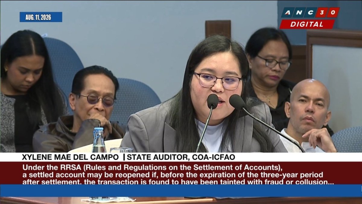 COA auditor testimony on confidential funds at the impeachment trial