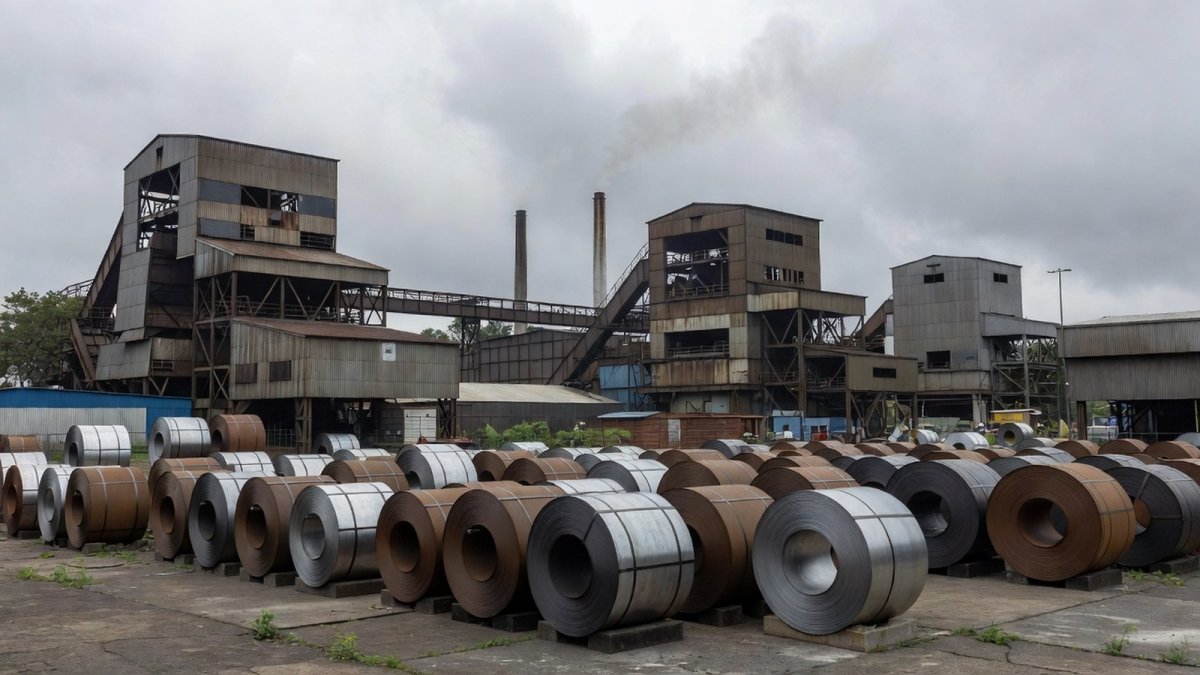 Exterior of the Philippine Sanjia-Steel Corporation facility inside the PHIVIDEC Industrial Estate in Tagoloan