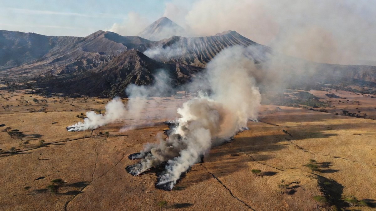 Mount Bromo in Flames: El Nino Wildfires Push Indonesia to the Brink