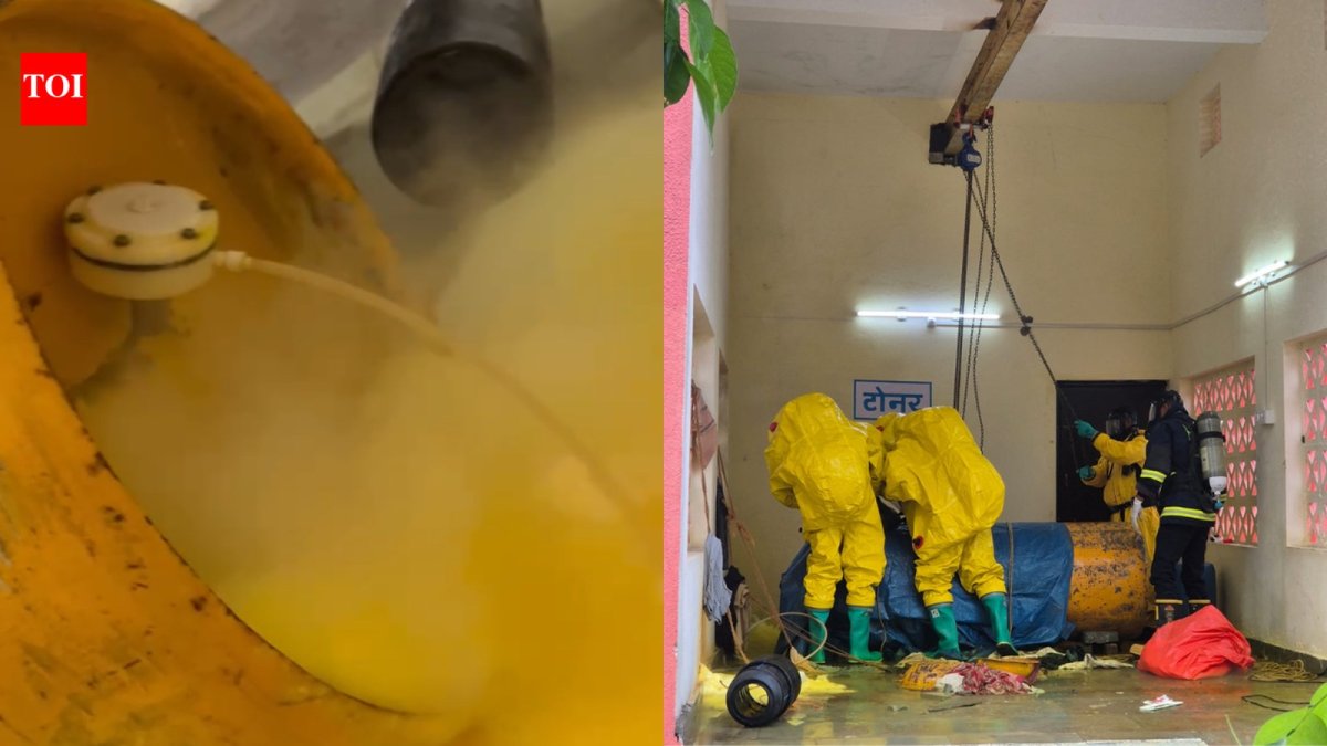 Chlorine gas leak response at Nagpur water treatment plant: NDRF and civic teams cordon off the Godhani area