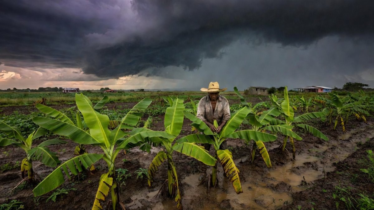 Subsistence plantain and cassava crops in La Mosquitia threatened by unpredictable rains