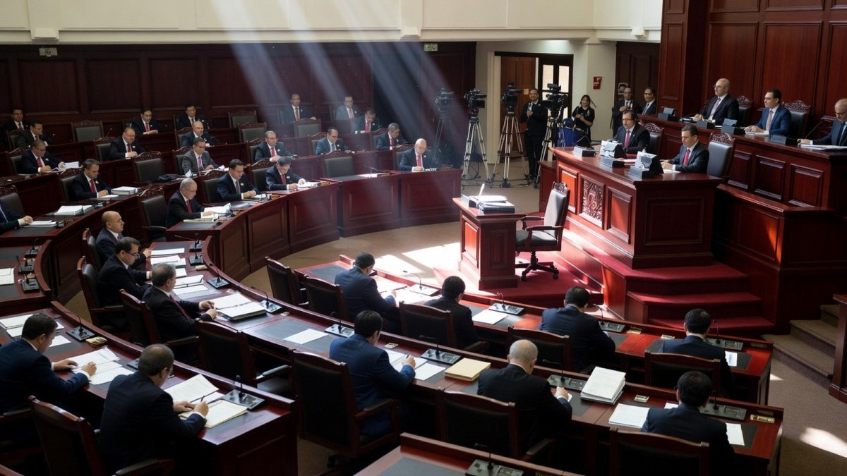 The Philippine Senate session hall during the impeachment trial of Vice President Sara Duterte
