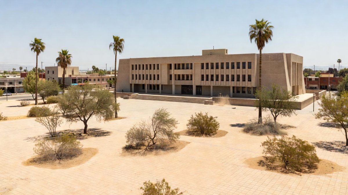 Chihuahua city government plaza in northern Mexico
