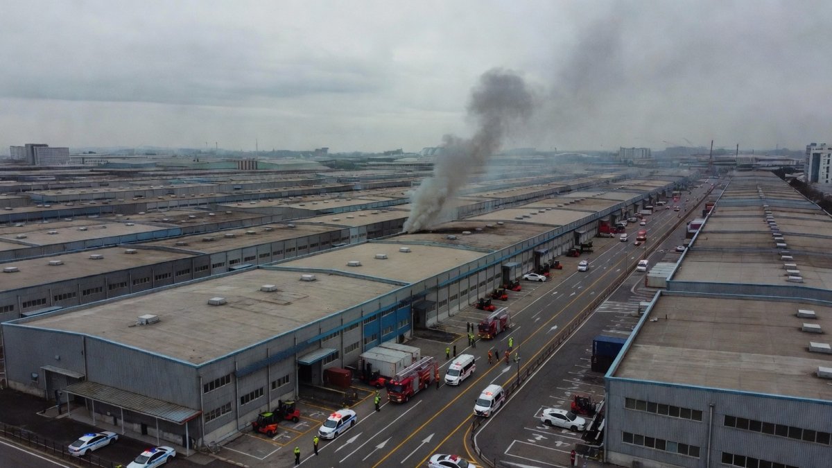 Warehouse district in Pyeongtaek, a city that hosts both industrial logistics facilities and Camp Humphreys