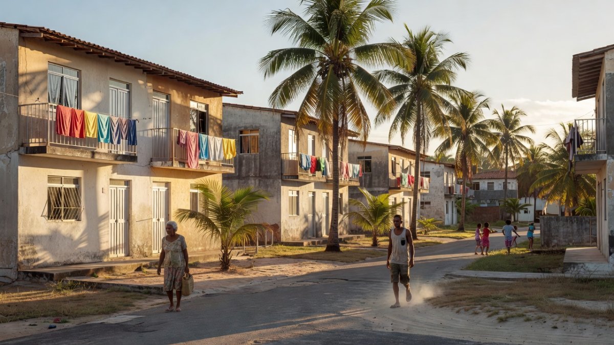 Zika mothers housing block in Maceio, northeastern Brazil