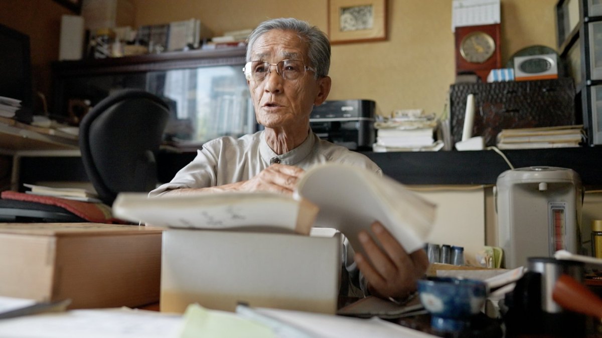 Japanese writer Yasushige Hanaika, author of a book compiling wartime confessions of a former Imperial Japanese Army military police officer