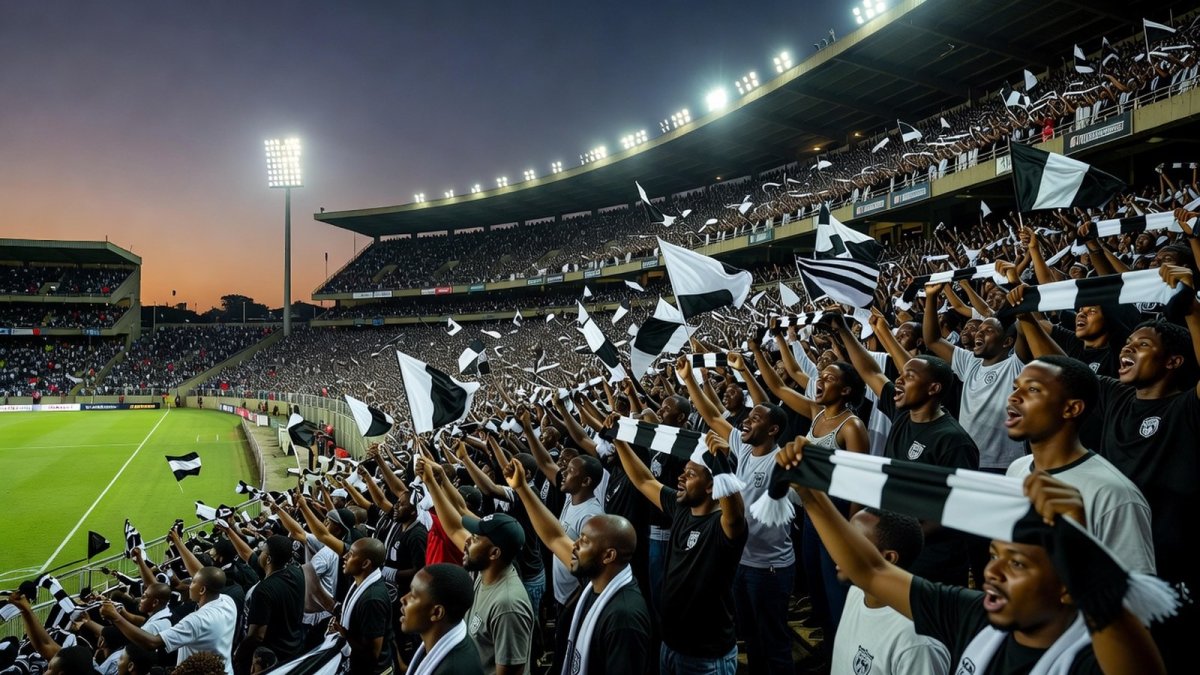 Orlando Pirates supporters at Orlando Stadium in Soweto