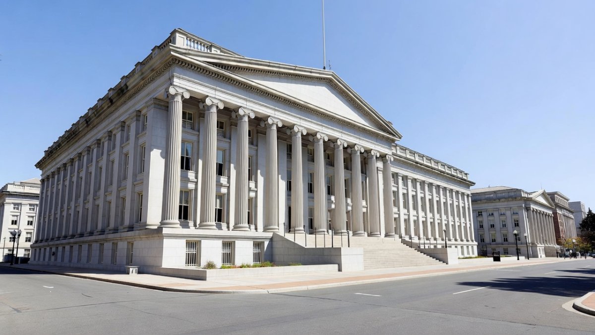US Department of the Treasury in Washington, hub of the Operation Economic Fury sanctions campaign