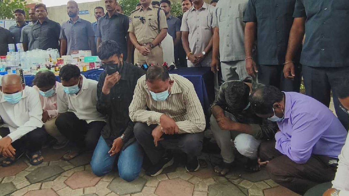 Police raids on unregistered clinics in Hyderabad during the fake doctors crackdown