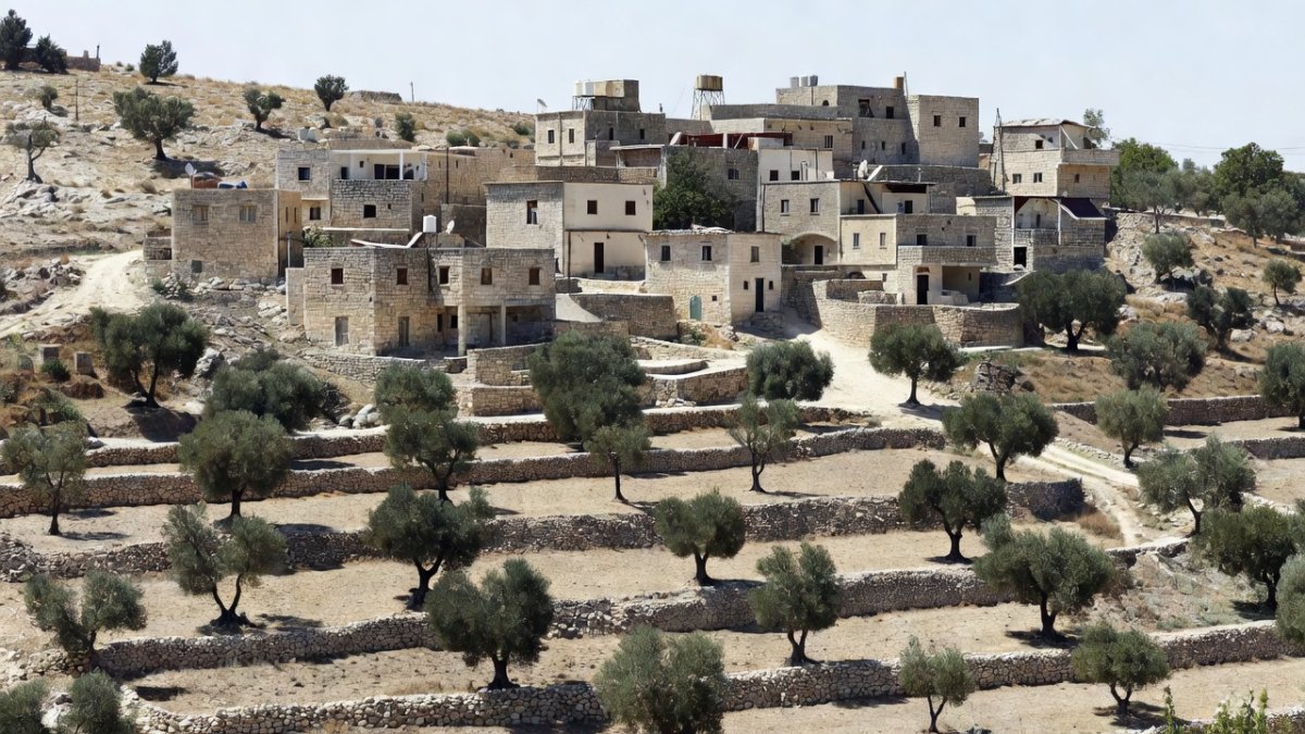 A Palestinian village in the hills of the occupied West Bank