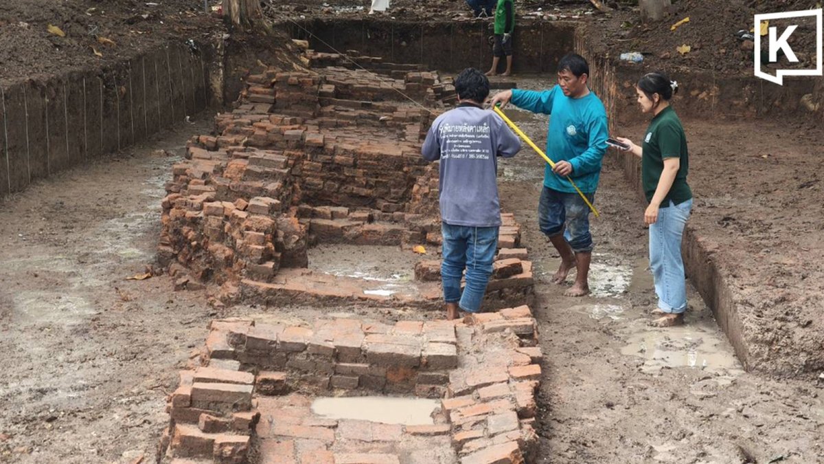 Ancient City Wall and 2,500 Years of Settlement Unearthed in Korat
