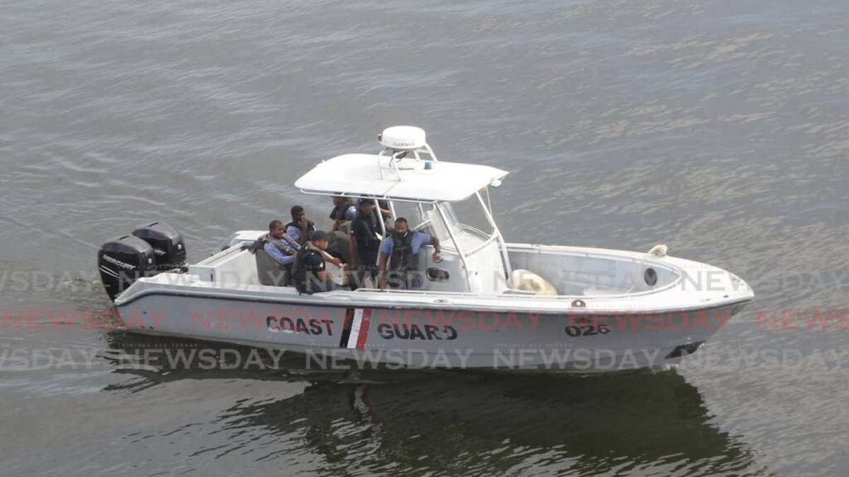 Members of the Trinidad and Tobago Coast Guard on patrol