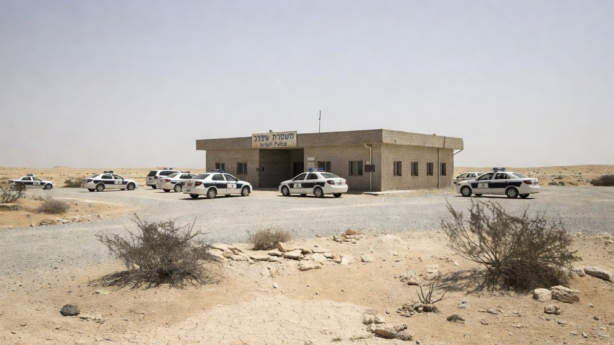 Police station exterior in the Naqab