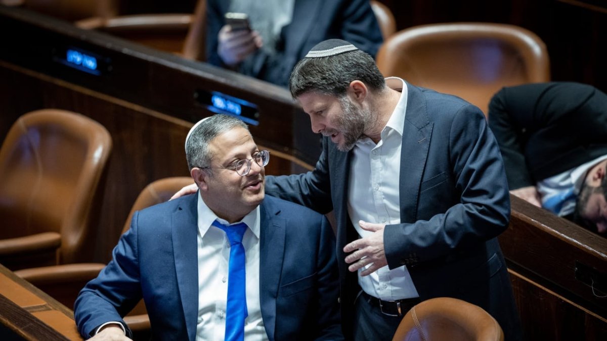 Israeli Finance Minister Bezalel Smotrich and National Security Minister Itamar Ben-Gvir