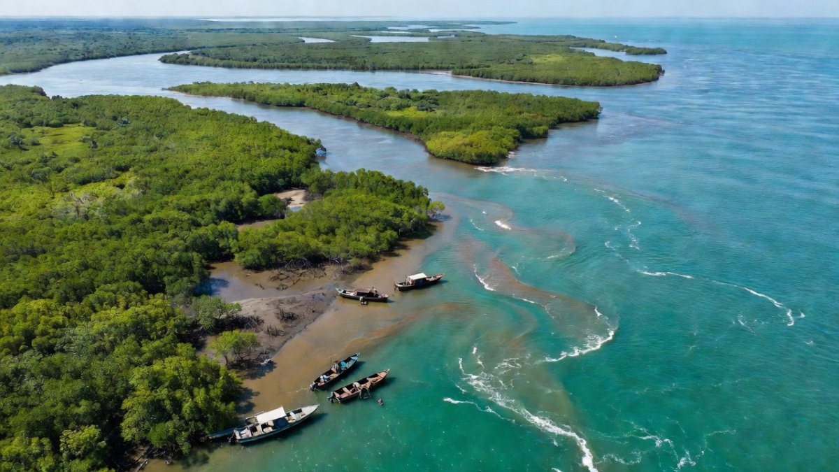 Mangroves and fishing communities at the mouth of the Amazon River, an ecosystem at risk from offshore oil exploration