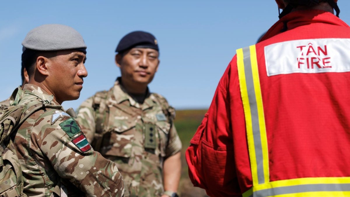 Gurkhas Deployed to South Wales to Help Fight Wildfires