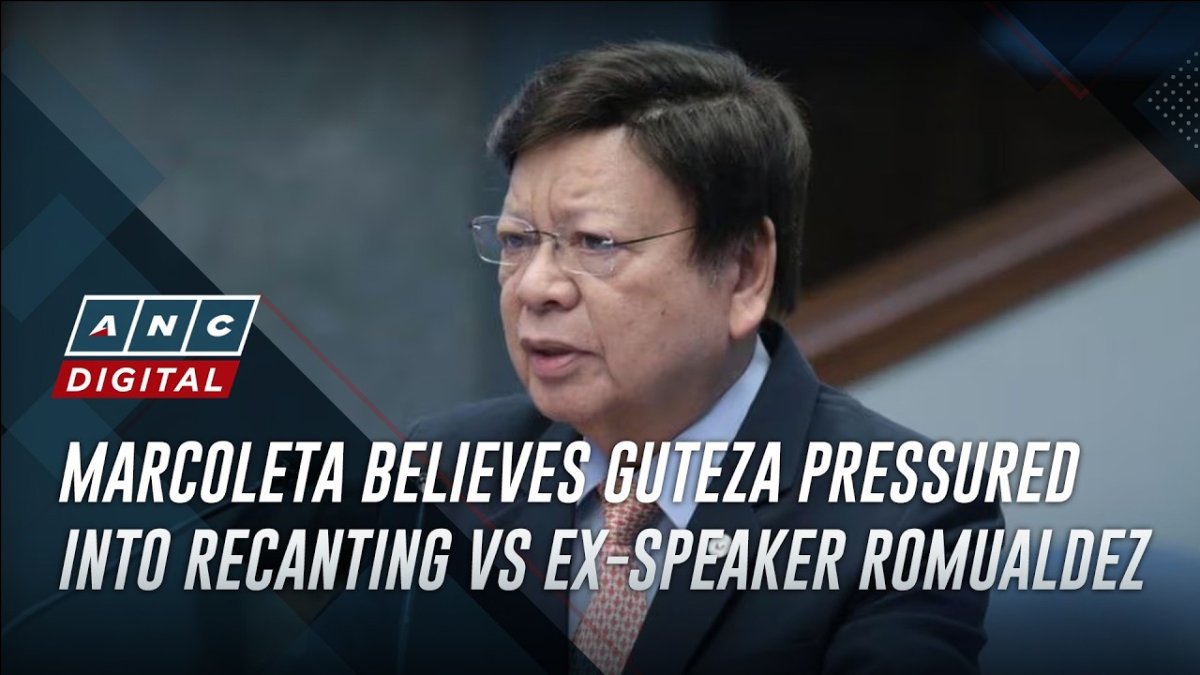 Marcoleta: Threats Forced Guteza to Recant Romualdez Testimony