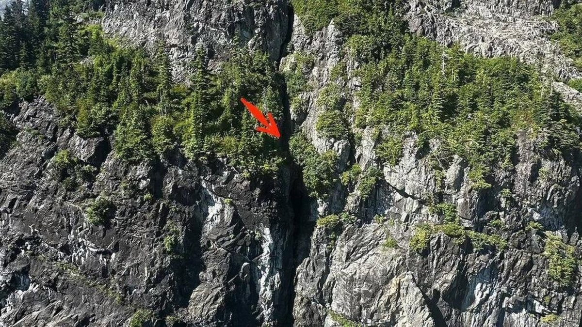 Comox Valley Search and Rescue handout photo of the steep terrain where the missing hiker was found in Strathcona Provincial Park