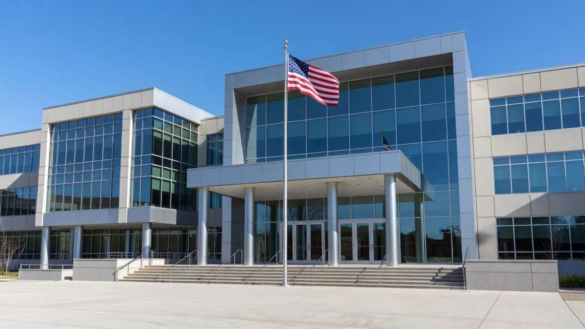 Federal government building with American flag, NHTSA regulatory oversight