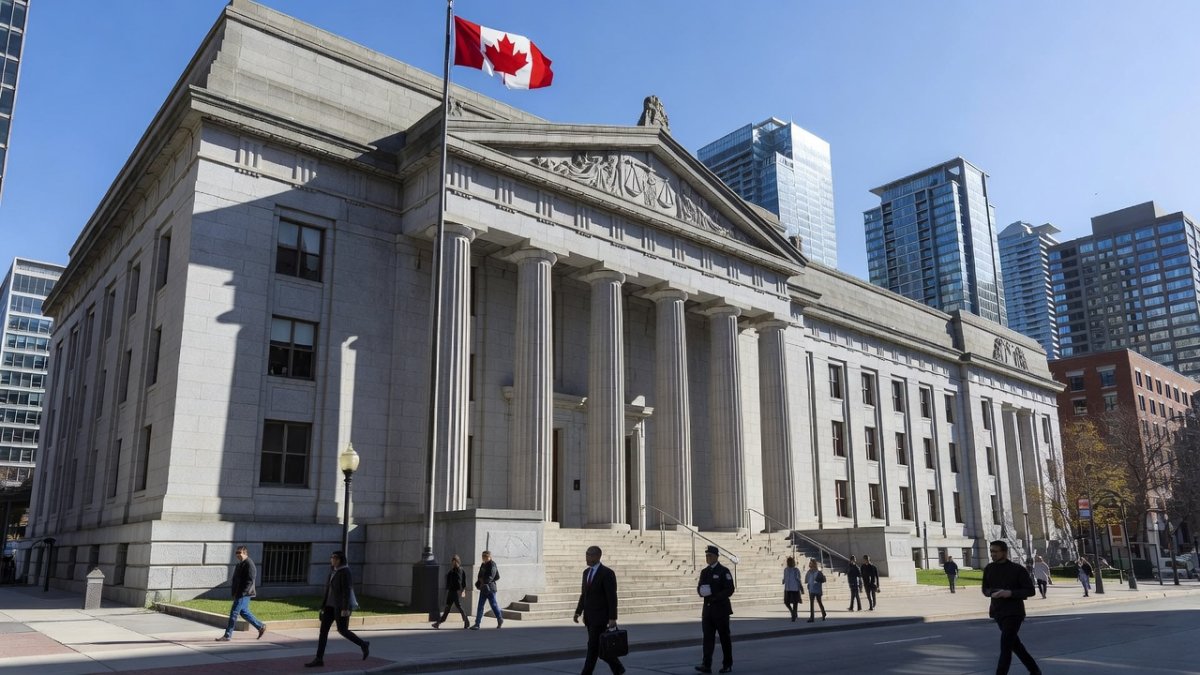 Exterior of the Ontario Court of Justice building in Toronto