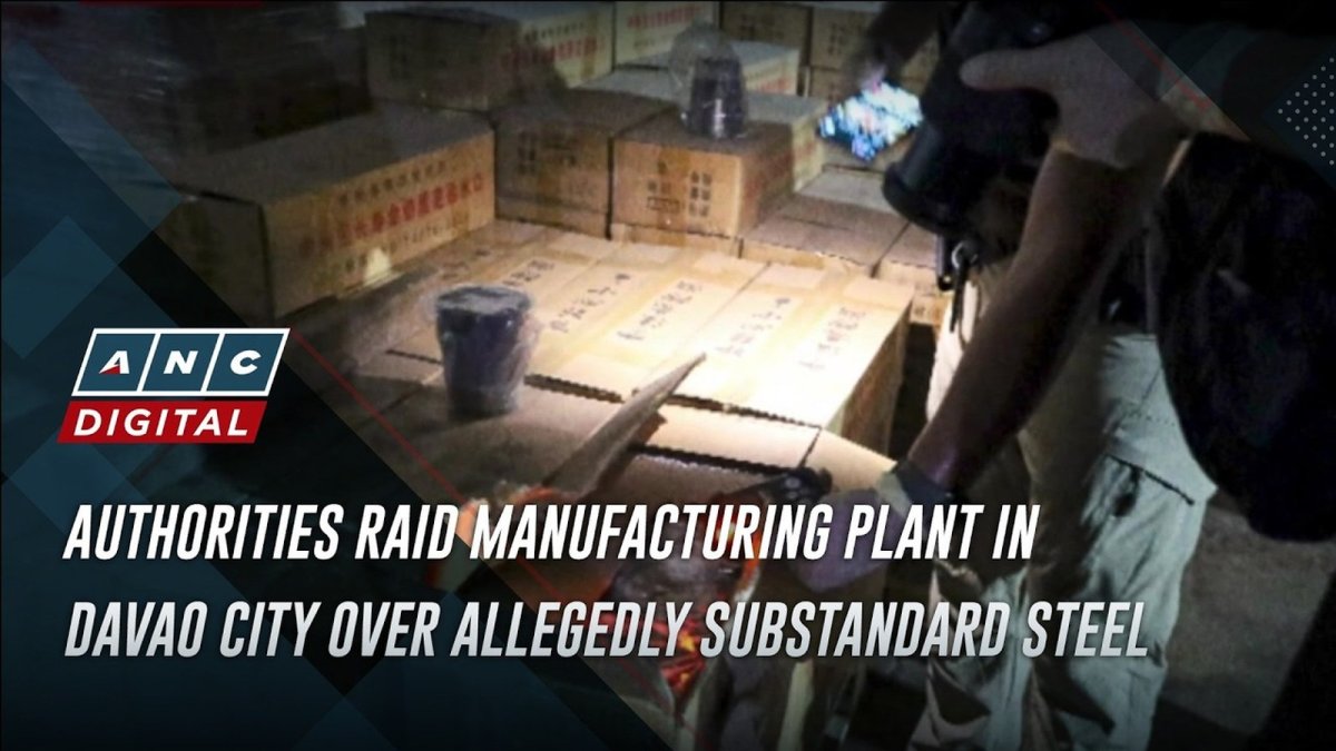 ANC 24/7 report on the raid of the Davao Mighty Steel manufacturing plant
