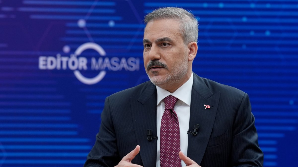 Turkish Foreign Minister Hakan Fidan speaks during a visit in eastern Turkey