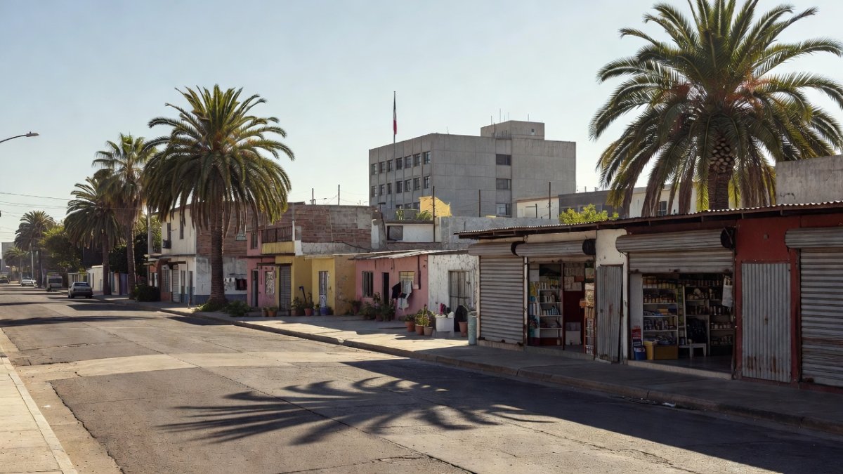 Street scene in Tapachula, Chiapas, near the Siglo XXI migration station