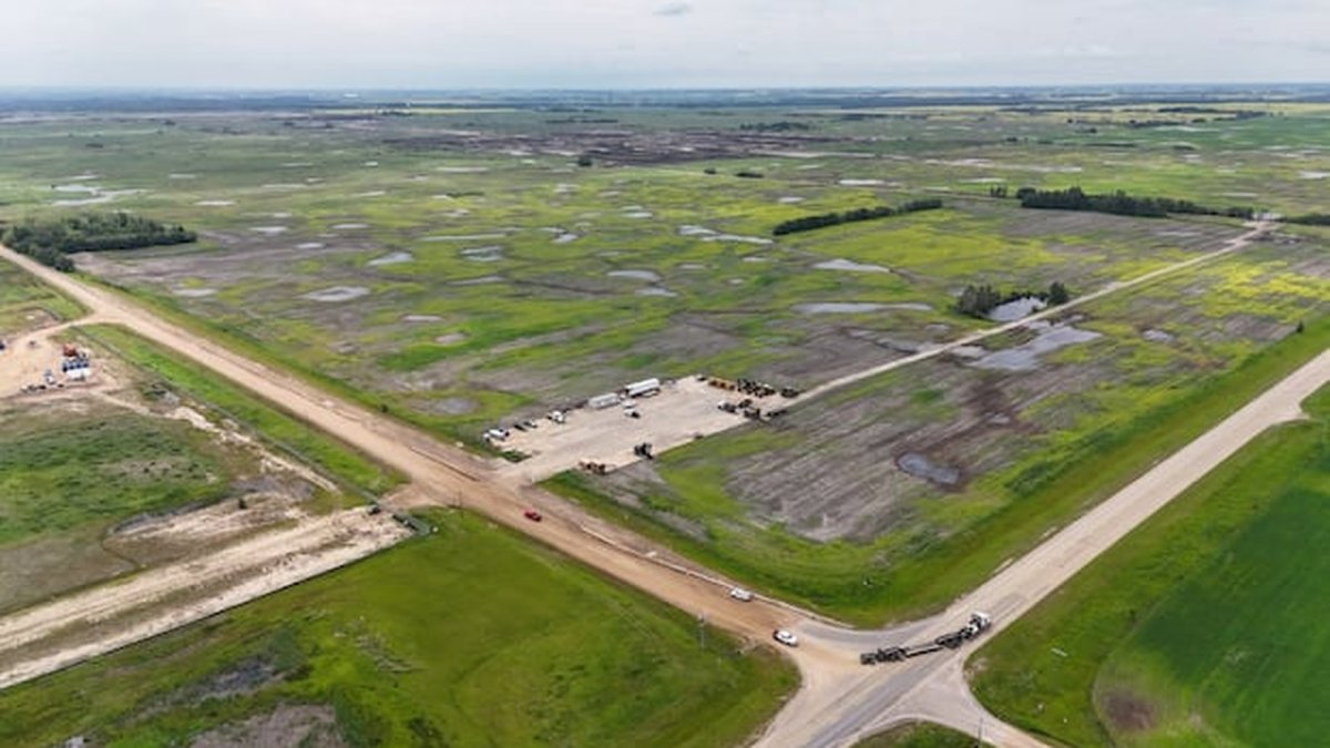 The area near Morinville, Alta., where Meta plans to build its first Canadian data centre