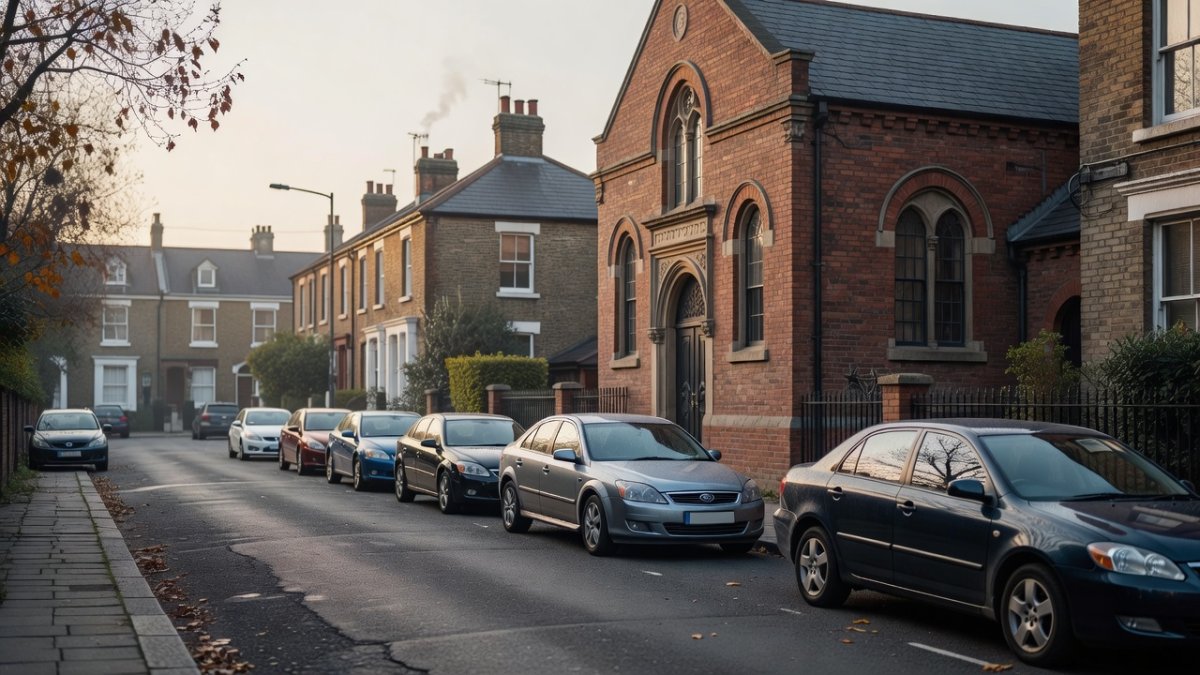 A street in Golders Green, north London — home to one of Europe's largest Orthodox Jewish communities