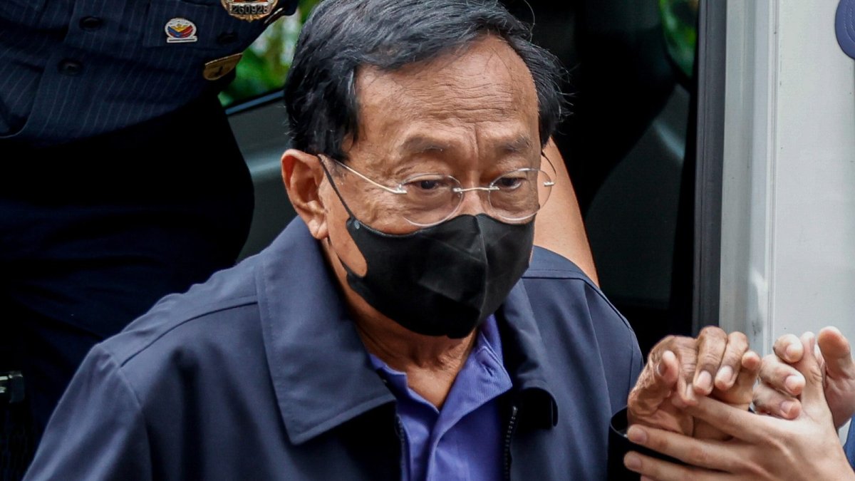 Former DPWH secretary Manuel Bonoan at the Sandiganbayan, where he faces a non-bailable P573 million plunder charge