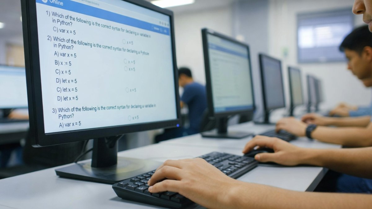 Candidates appearing for the UGC NET June 2026 computer-based test