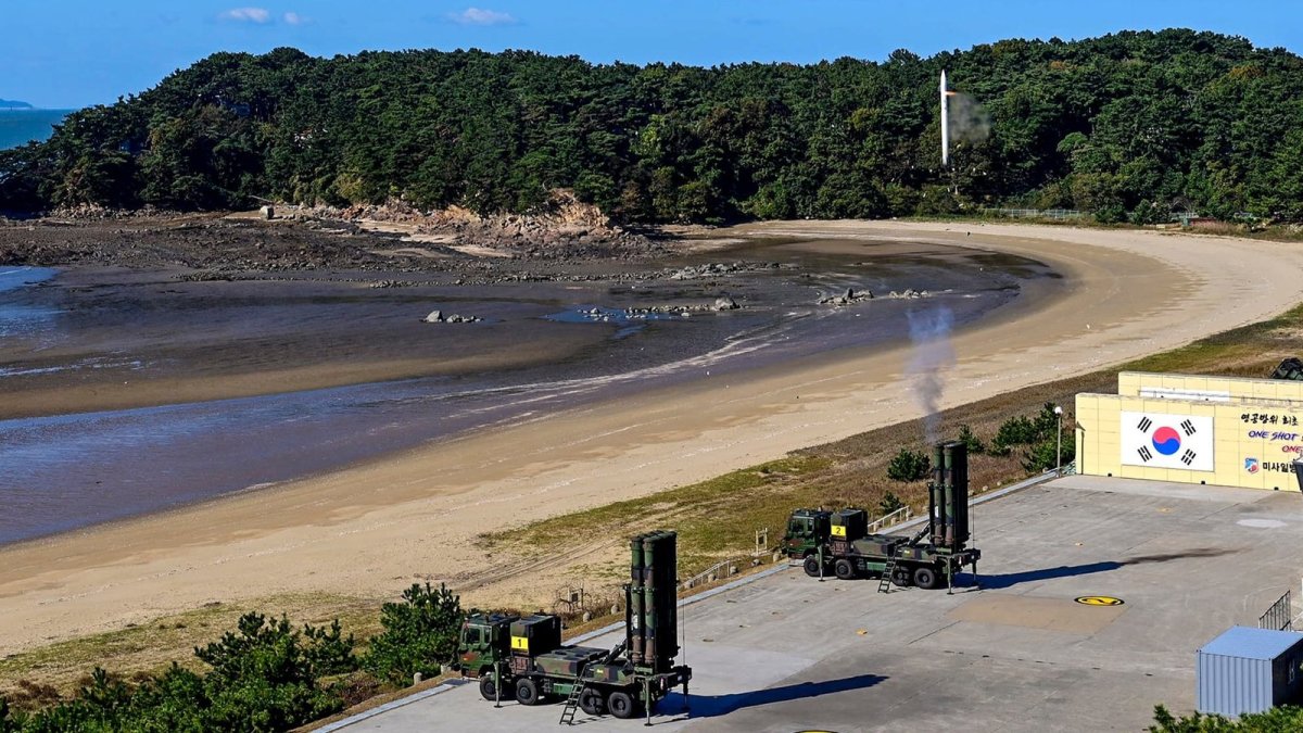 Cheongung-II M-SAM-II surface-to-air missile launcher of the Republic of Korea military