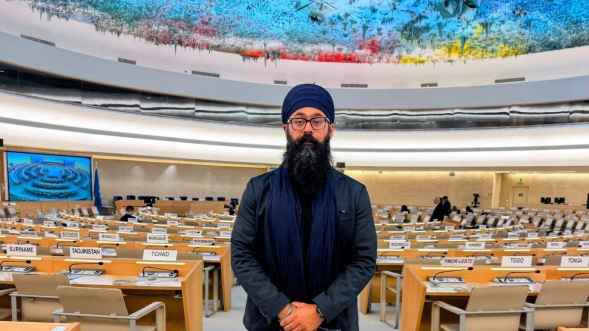 Moninder Singh at the UN Human Rights Council in Geneva