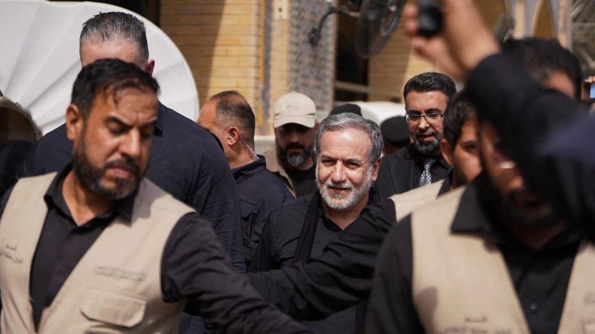 Iranian Foreign Minister Abbas Araghchi during a visit to Najaf, Iraq