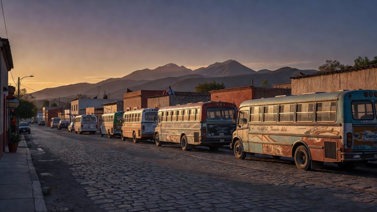 Quiet street scene in Iguala, Guerrero, where Ayotzinapa students commandeered buses in 2014