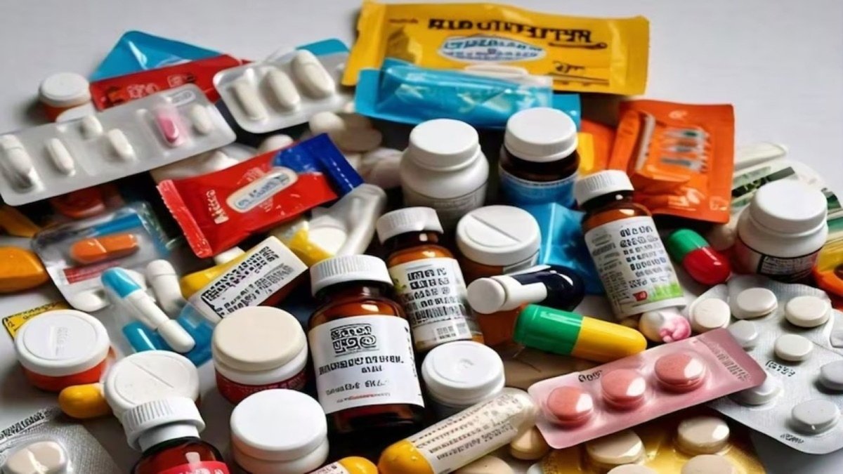 Seized counterfeit medicine cartons and packaging from the Karnataka drug enforcement crackdown