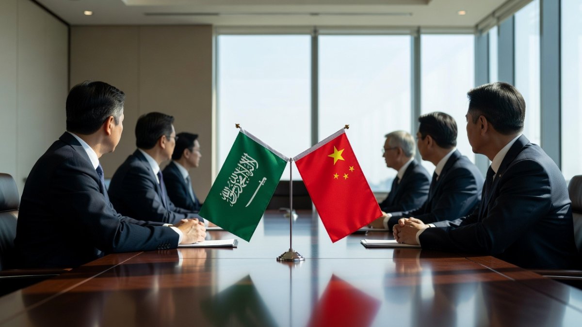 Saudi and Chinese officials during energy cooperation discussions