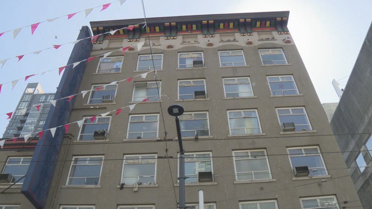 The Luugat SRO building at 1176 Granville Street in Vancouver