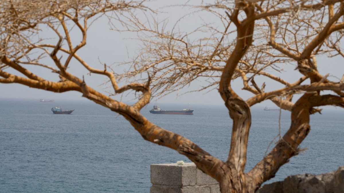 Oil tankers in the Strait of Hormuz, the strategic waterway at the center of the U.S.-Iran standoff
