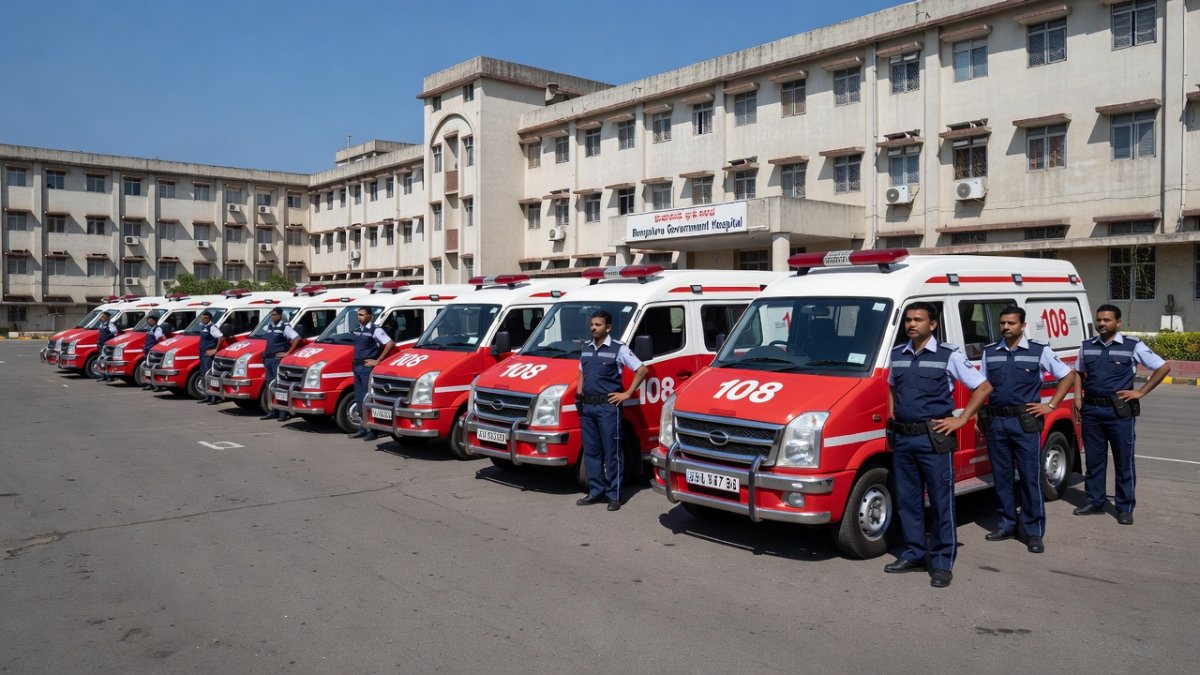 New 108 ambulance fleet in Karnataka with bike ambulances for congested urban areas