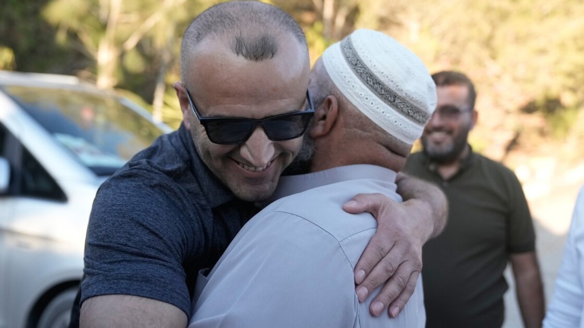 Loui Ridi, a Palestinian American, arrives at his family home in Qusra in the occupied West Bank, Aug 17, 2026