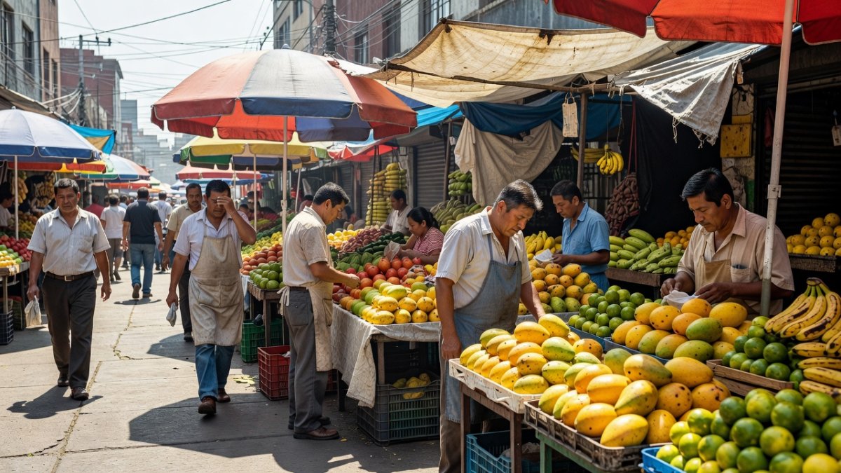 Street market vendors in Mexico City work through extreme heat