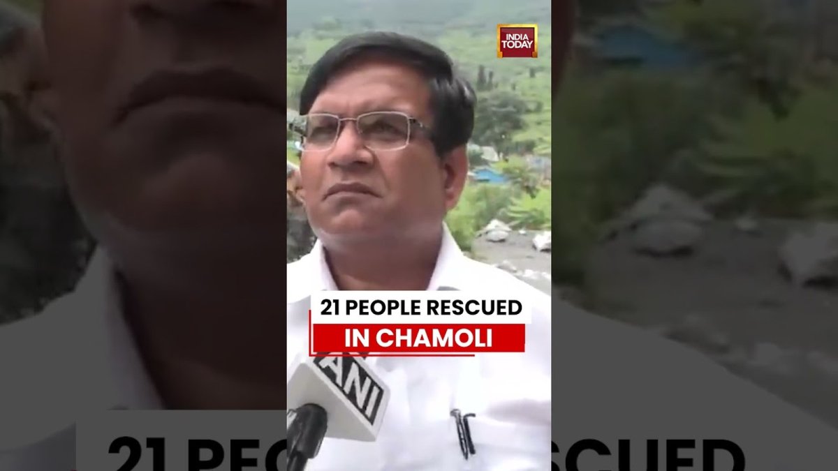 India Today video frame of Chamoli rescue teams at work