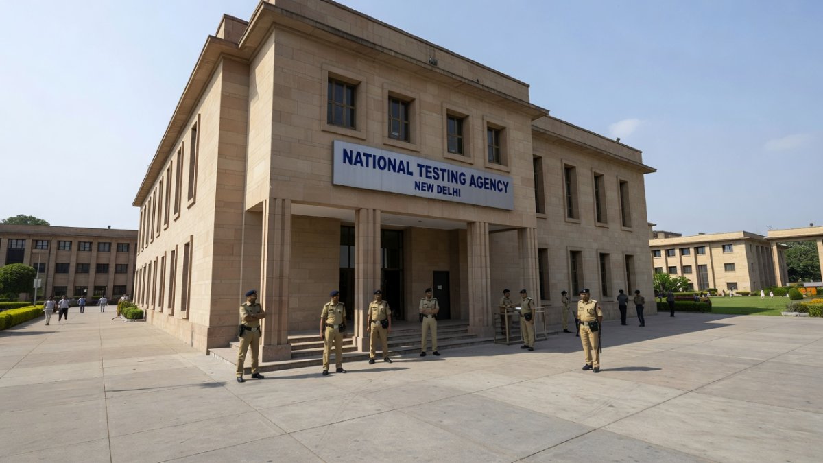 NTA headquarters and examination security measures in New Delhi