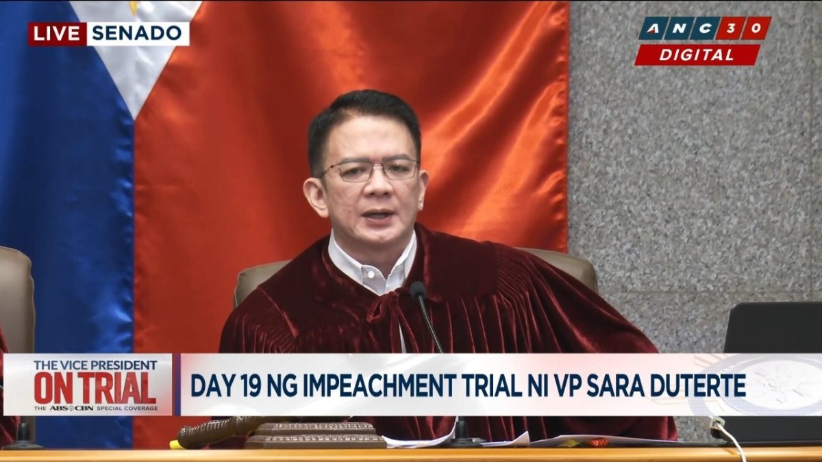 Senate President Francis Escudero presides over the impeachment trial of Vice President Sara Duterte (ANC 24/7)