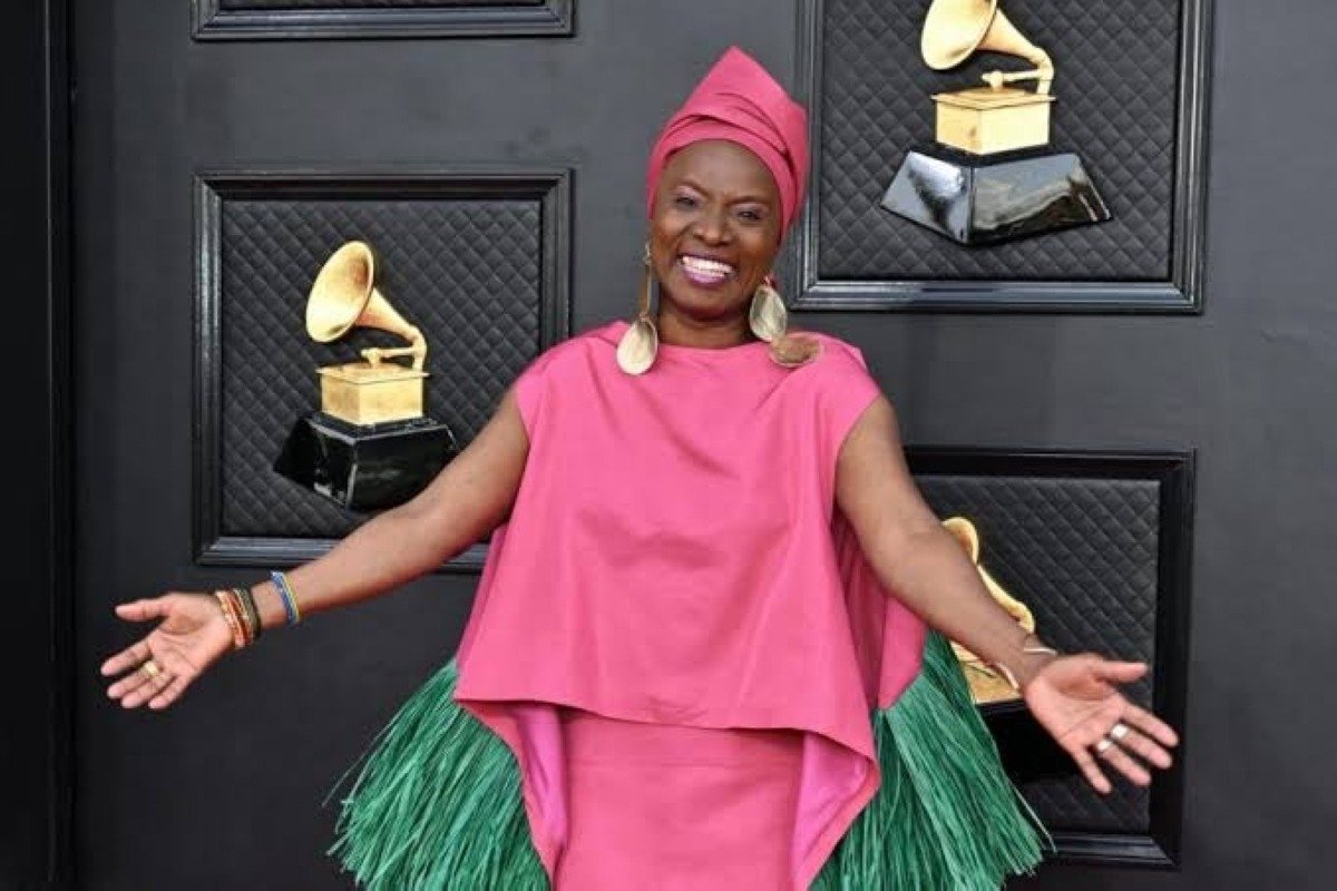 Angélique Kidjo at the Grammy Awards red carpet