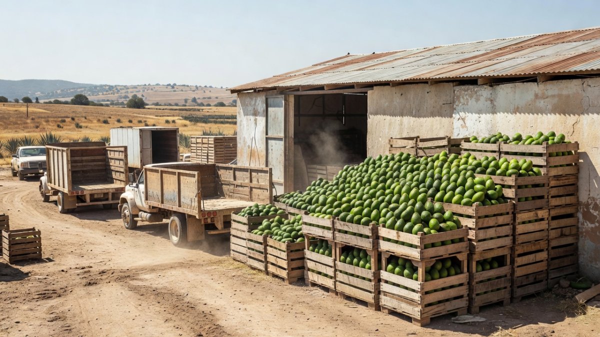 Avocado packing facility in Michoacan, Mexico