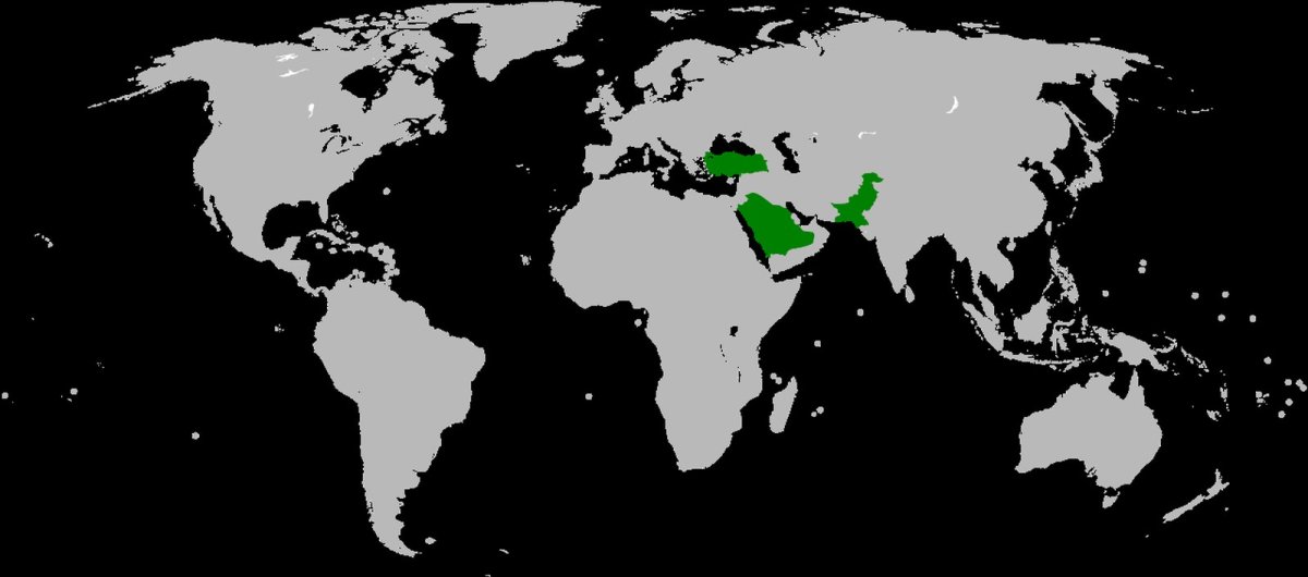 Map of the member states of the Mecca Joint Defense Agreement